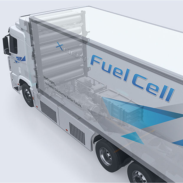 Hyundai Motor's hydrogen electric truck, Xcient Fuel Cell